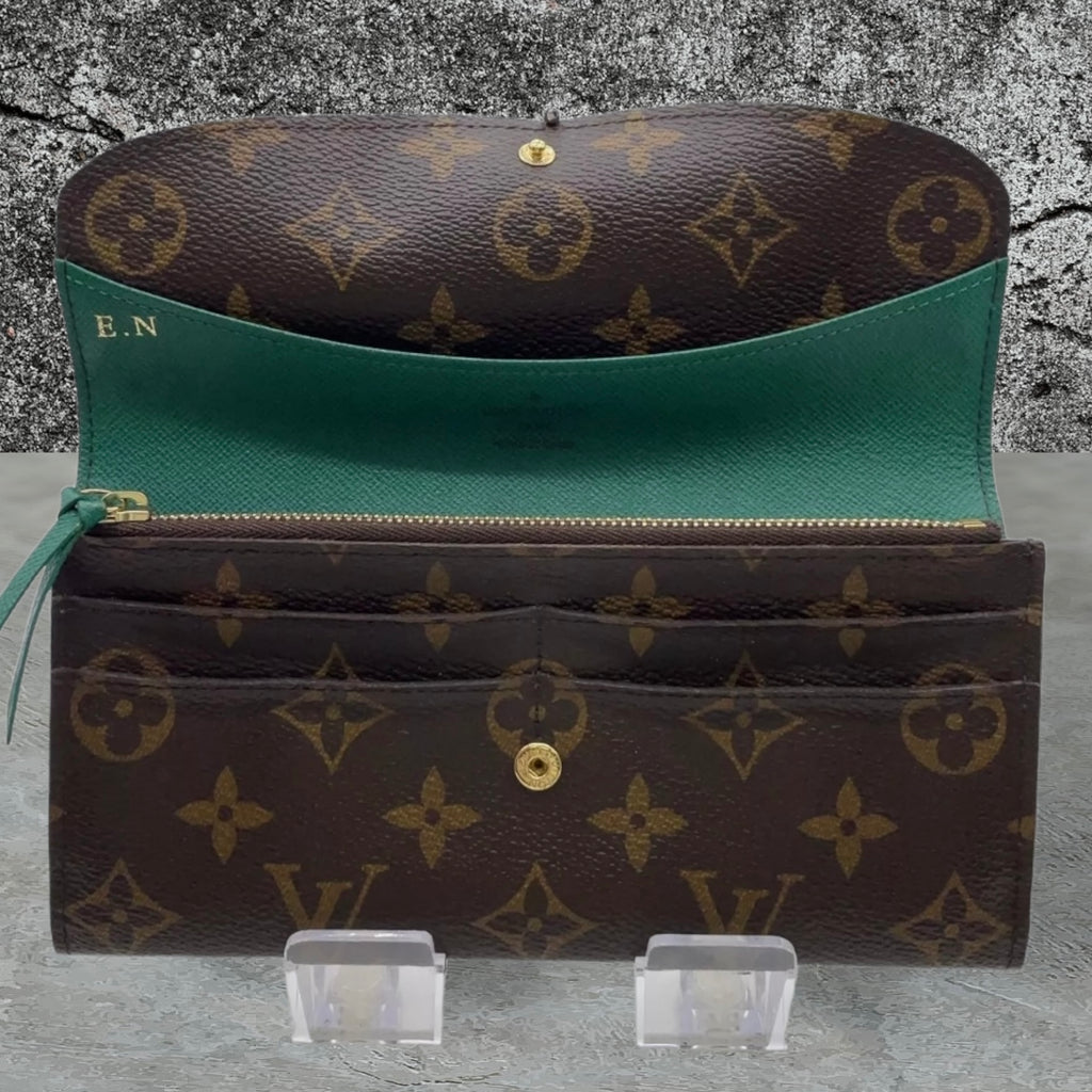 Preloved Louis Vuitton Monogram Portefeulle Emily Green with Box 01682024OPUL