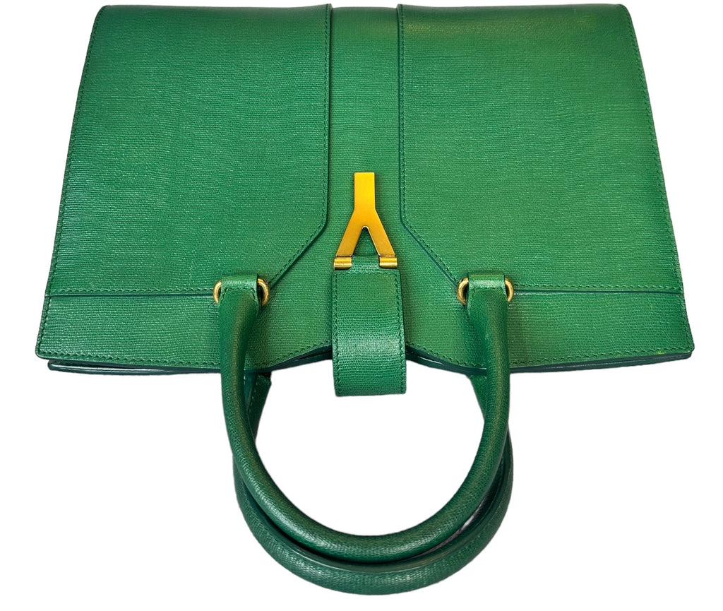 Preloved Saint Laurent YSL Full Grained Calfskin Leather Large Top Handle Satchel 00142024OPUL