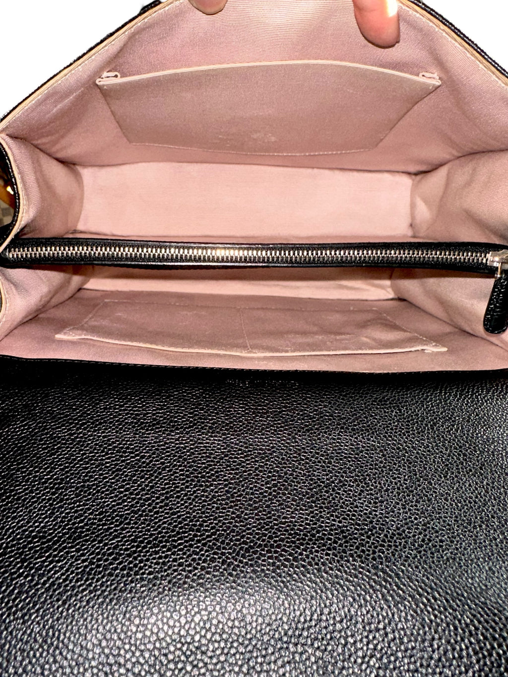 Preloved Christian Dior CD Diorama Black Caviar Leather, Large 01862024OPUL