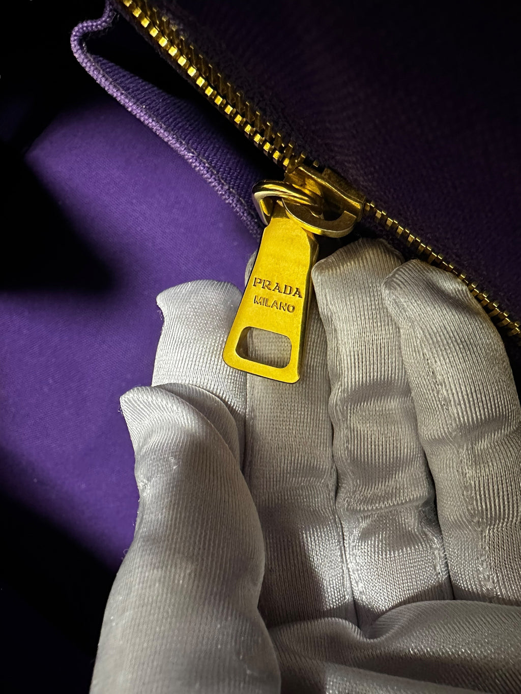 Prada Kanapa Denim, Large Violet 00142026OPUL