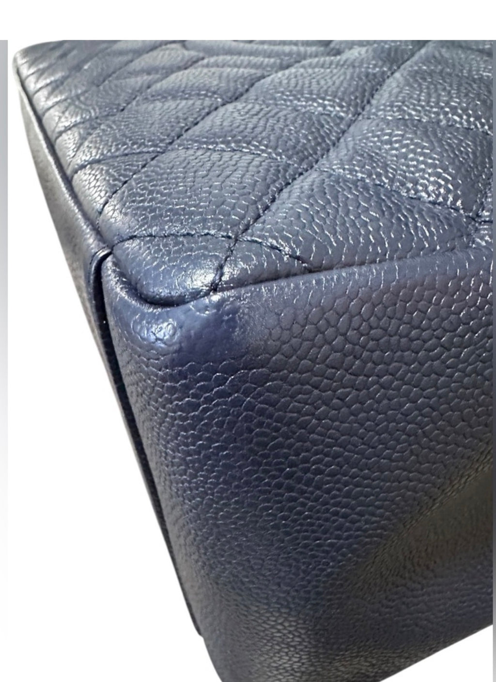Preloved Chanel Grand Shopping Tote In Quilted Caviar Leather 00502025OPUL