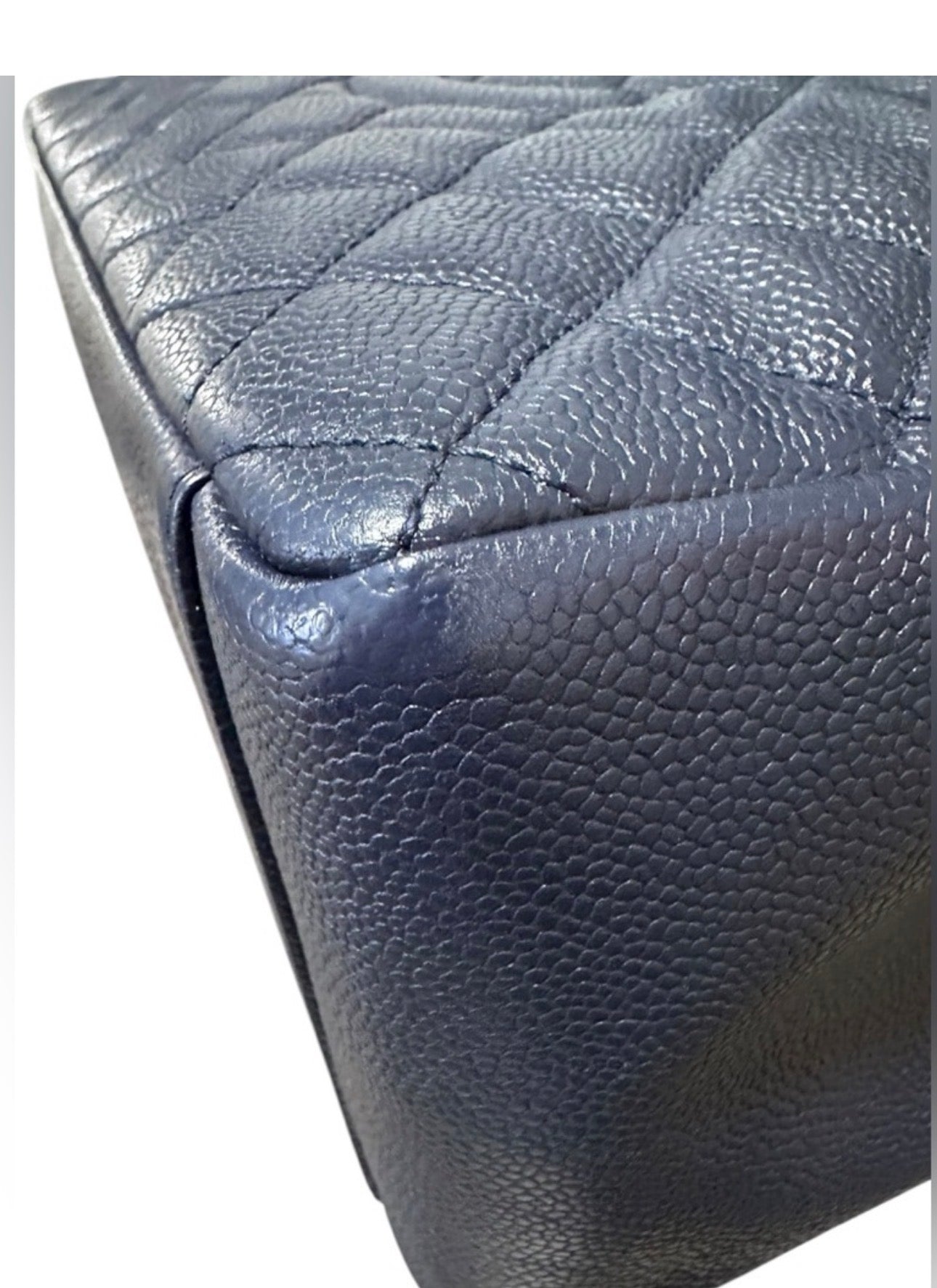 Preloved Chanel Grand Shopping Tote In Quilted Caviar Leather 00502025OPUL