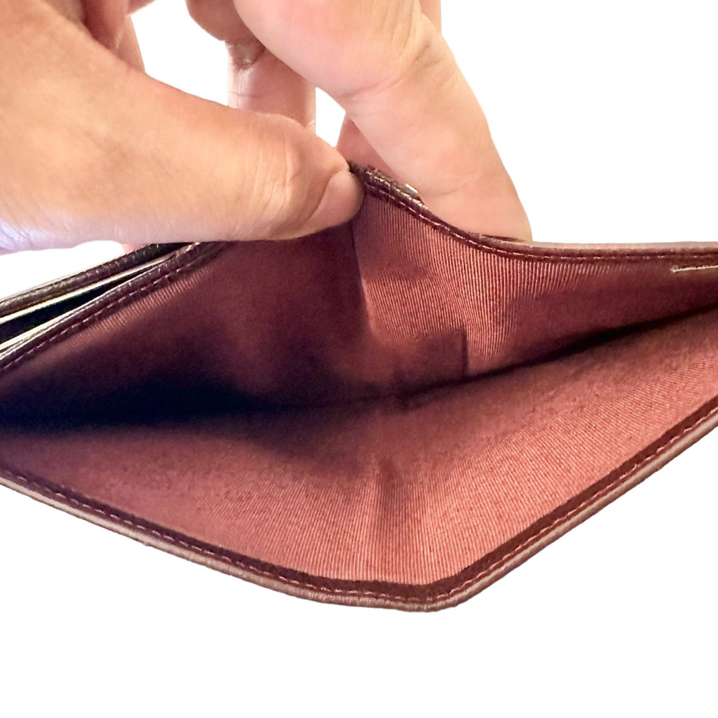 Preloved Chanel Timeless Bordeaux Caviar Bifold French Wallet 02032024OPUL