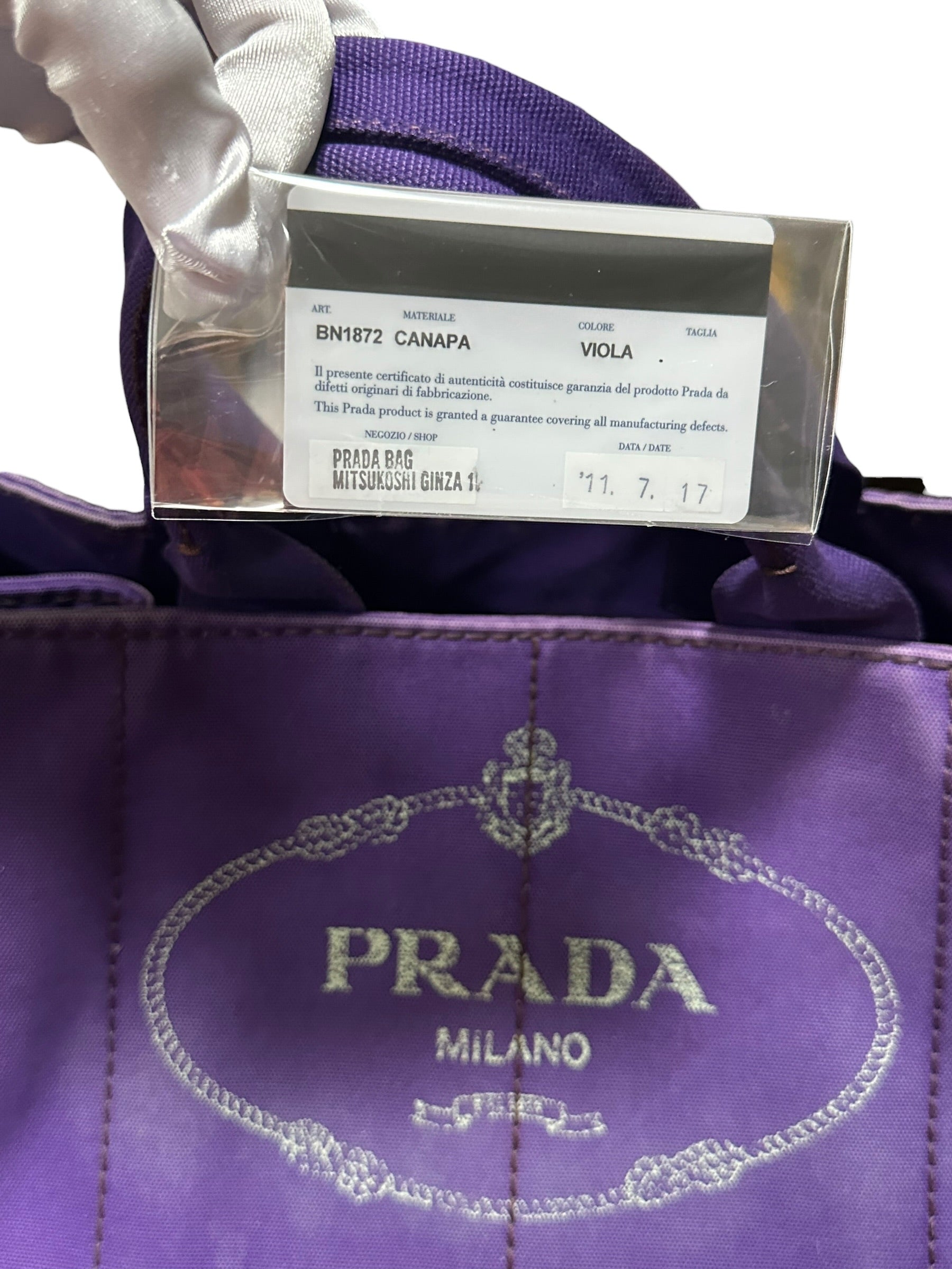 Prada Kanapa Denim, Large Violet 00142026OPUL