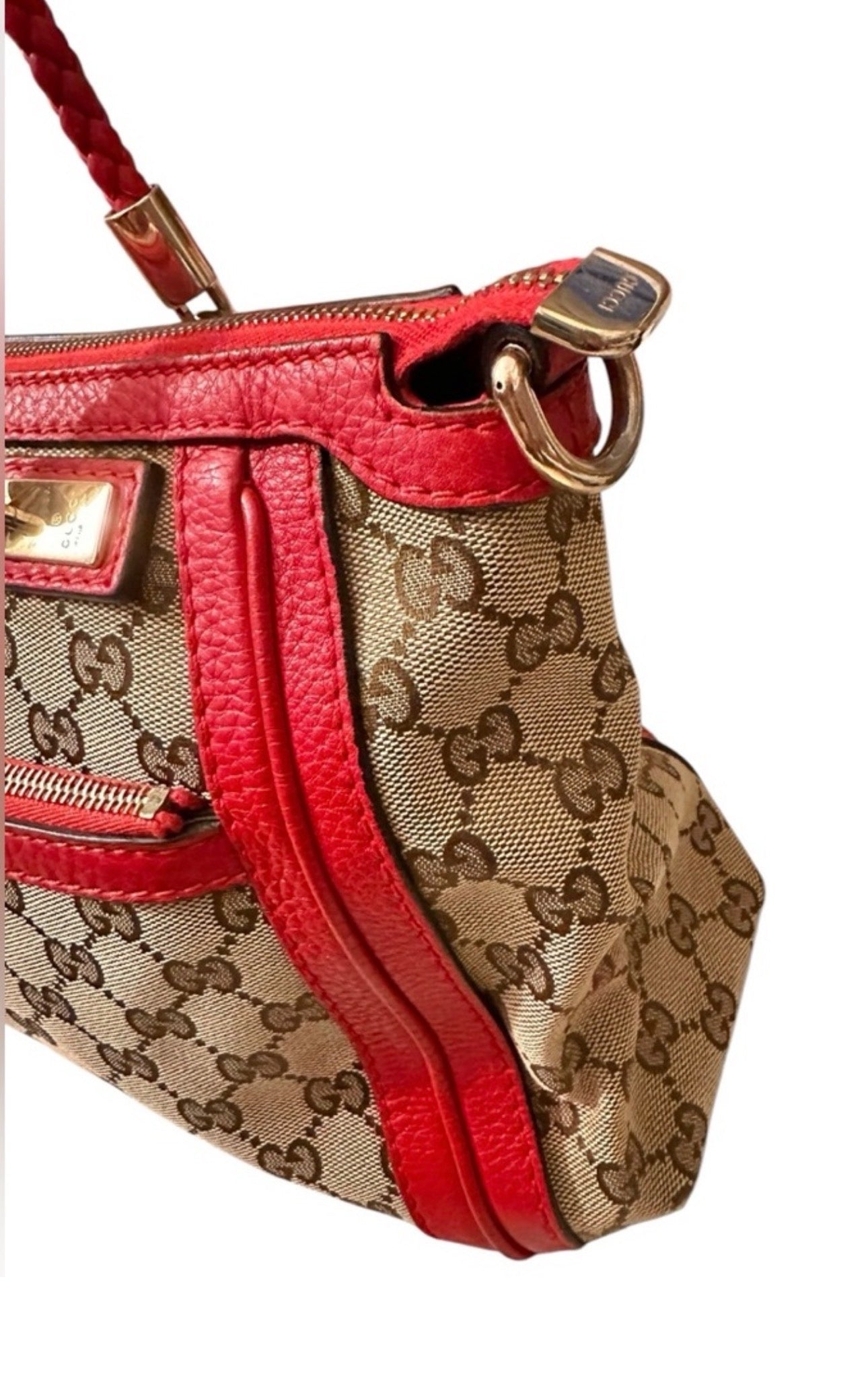 Preloved Gucci GG Braided Top Handle Bamboo Two Way Bag 03032024OPUL