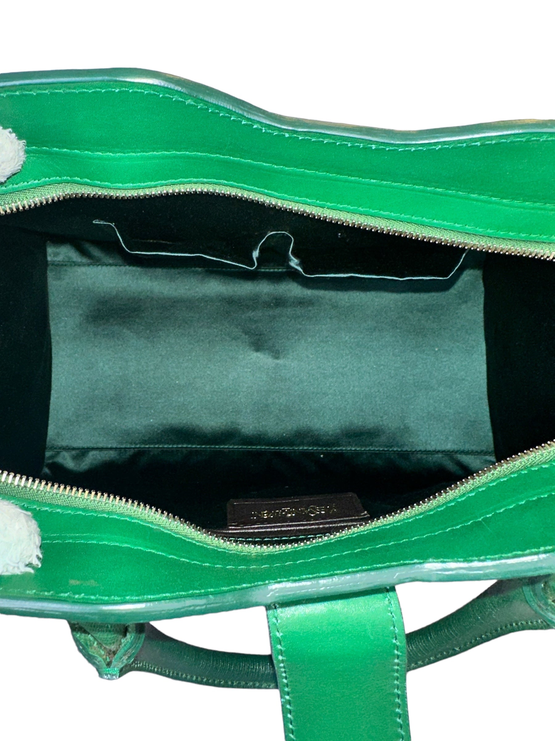 Preloved Saint Laurent YSL Full Grained Calfskin Leather Large Top Handle Satchel 00142024OPUL