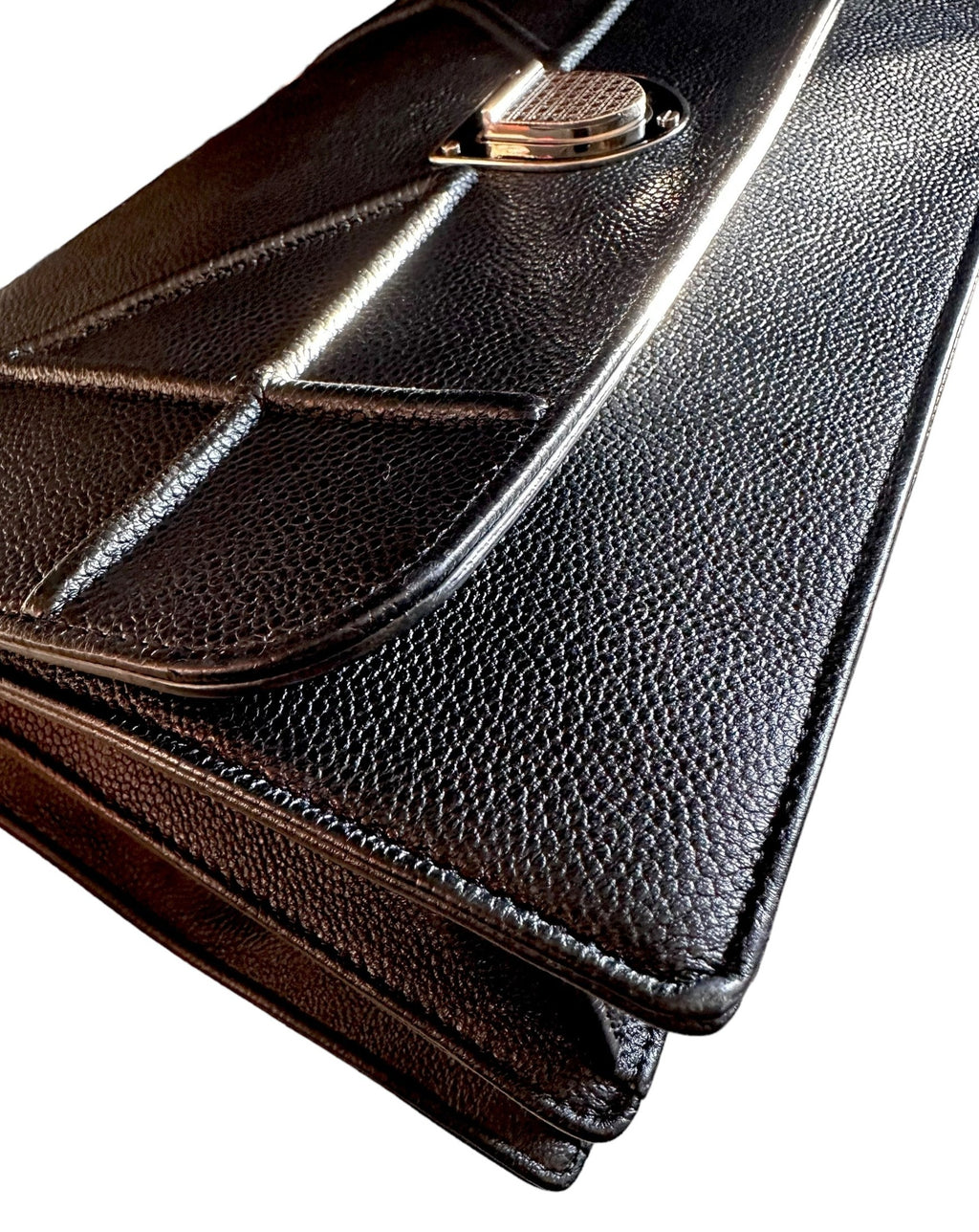 Preloved Christian Dior CD Diorama Black Caviar Leather, Large 01862024OPUL