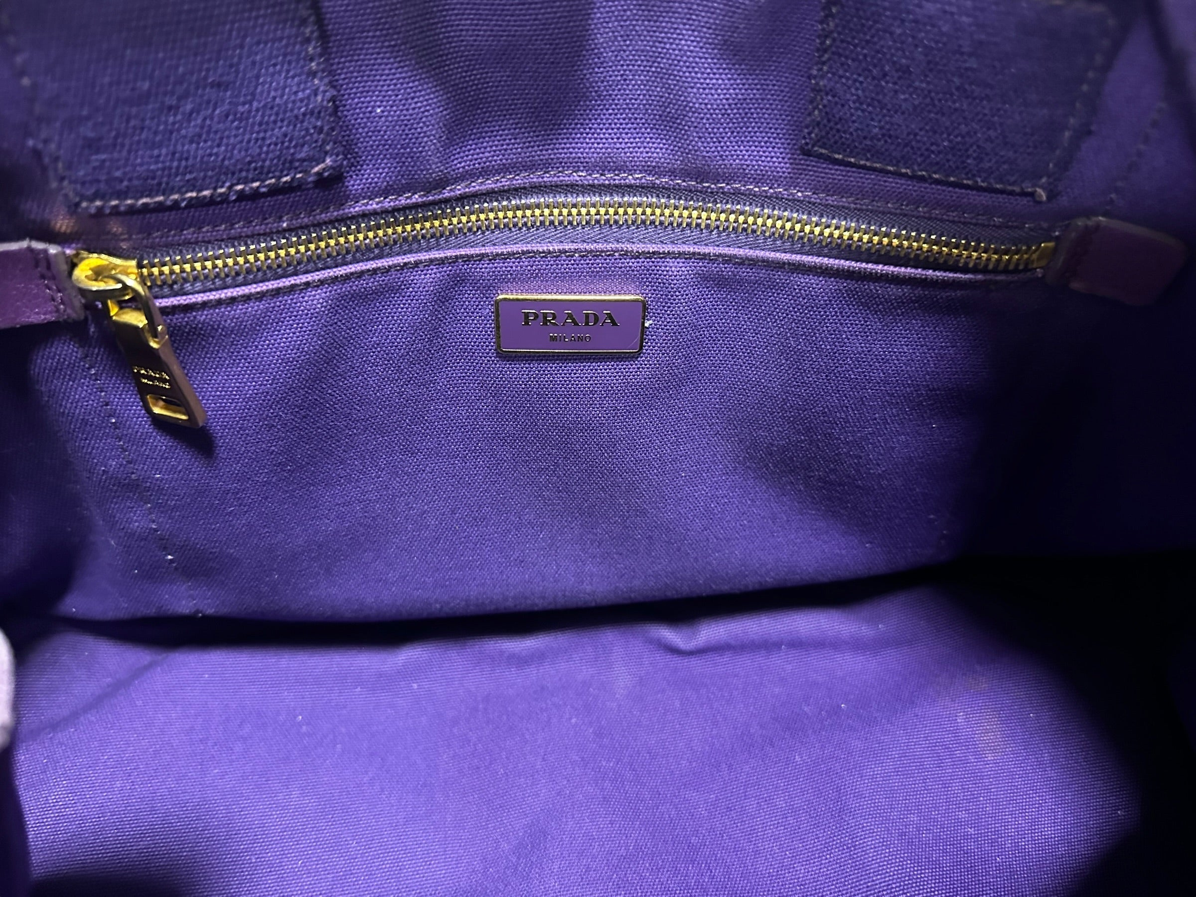 Prada Kanapa Denim, Large Violet 00142026OPUL