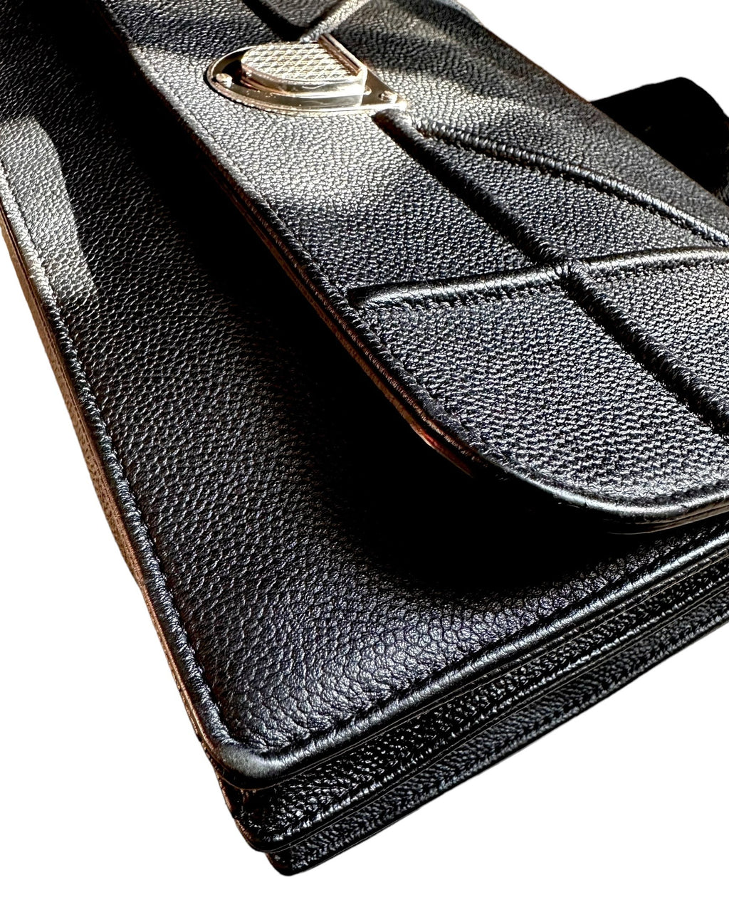 Preloved Christian Dior CD Diorama Black Caviar Leather, Large 01862024OPUL