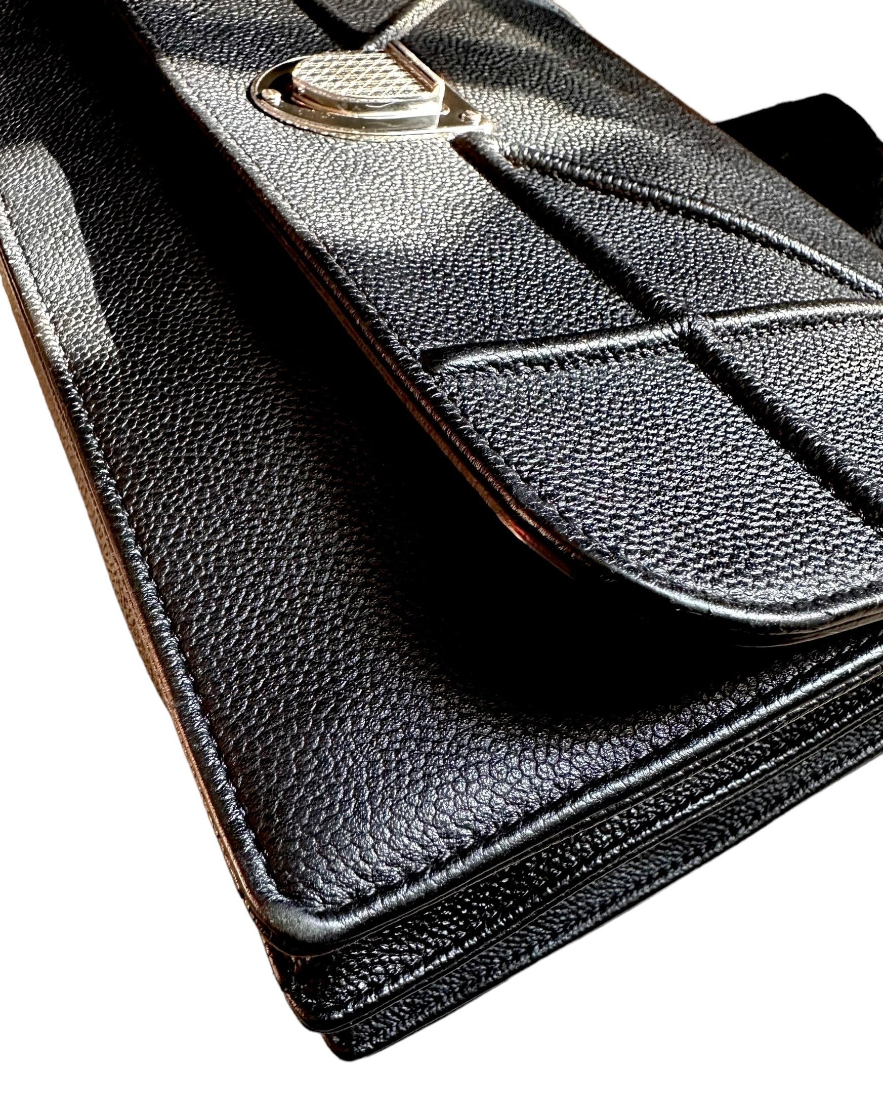 Preloved Christian Dior CD Diorama Black Caviar Leather, Large 01862024OPUL