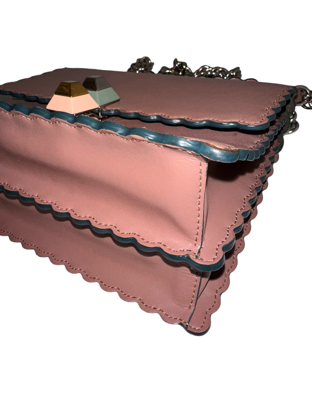 Preloved Fendi Vitello Liberty Scalloped Studded Small Kan 02352024OPUL