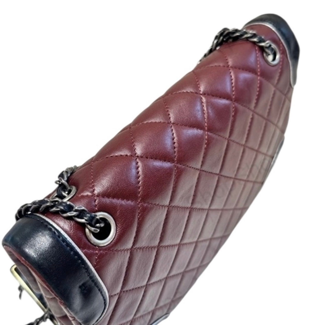 Preloved Chanel Paris-Salzburg Bicolor Quilted Lambskin Tyrolean Flap 00412025OPUL