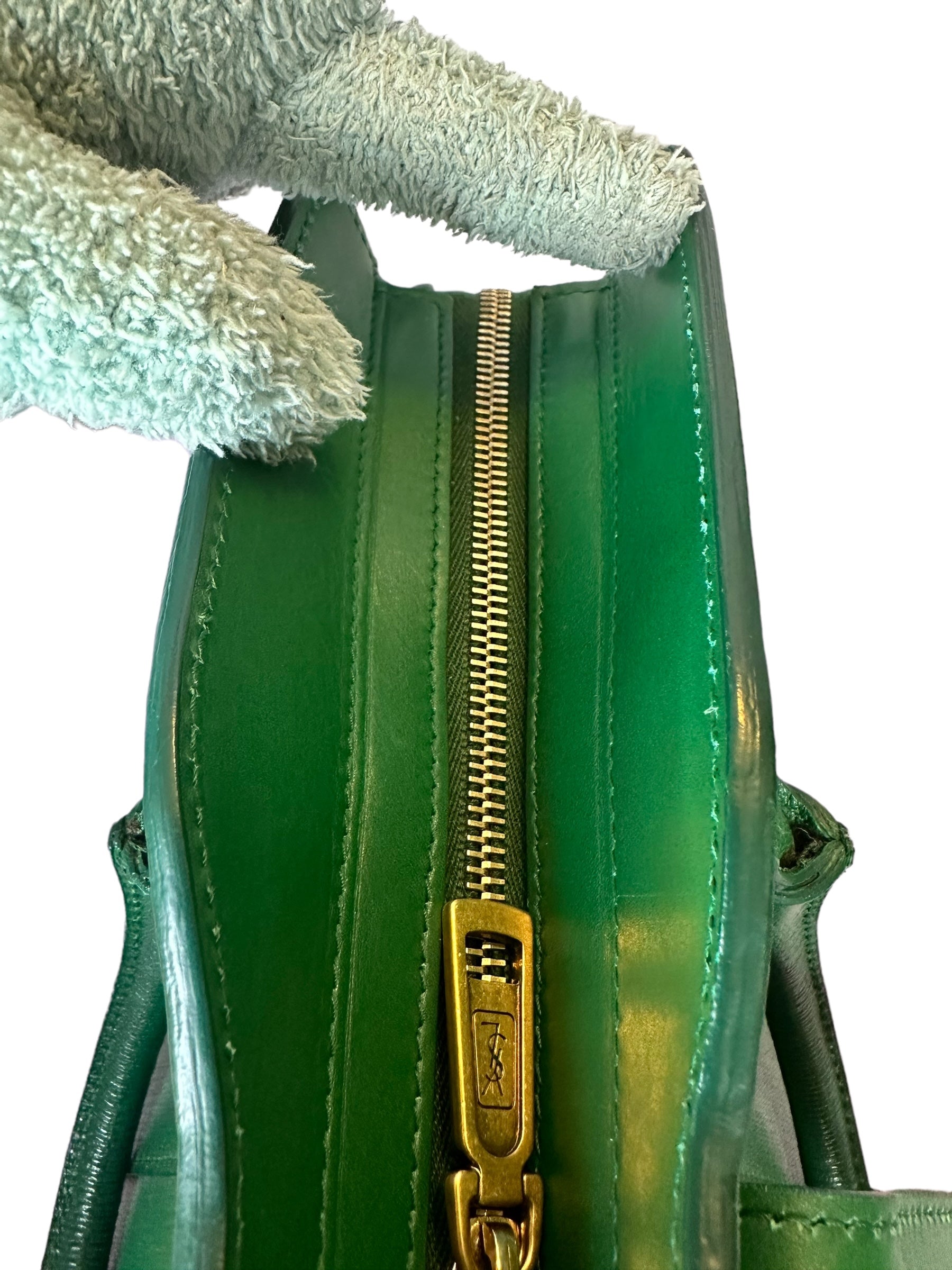 Preloved Saint Laurent YSL Full Grained Calfskin Leather Large Top Handle Satchel 00142024OPUL