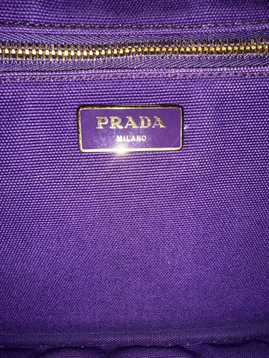 Prada Kanapa Denim, Large Violet 00142026OPUL