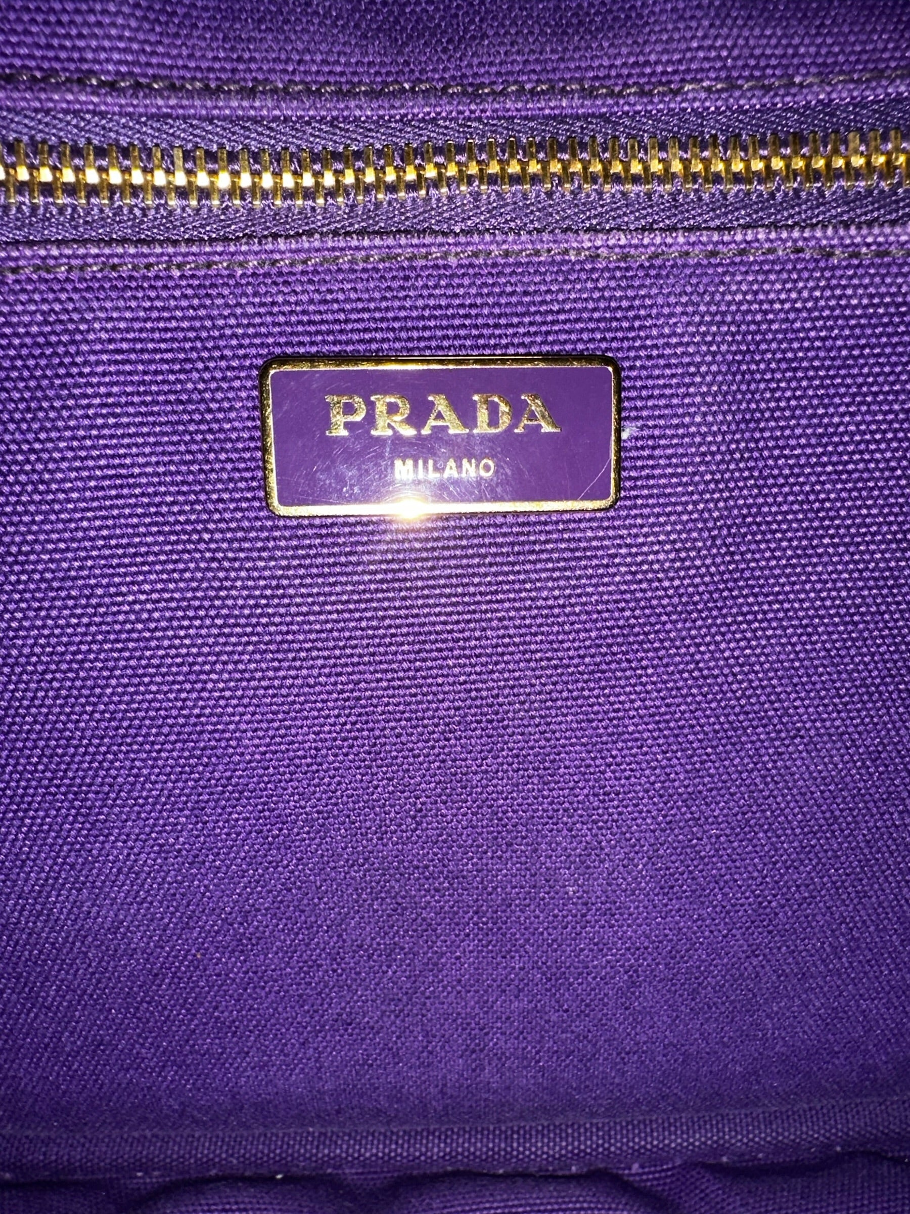 Prada Kanapa Denim, Large Violet 00142026OPUL