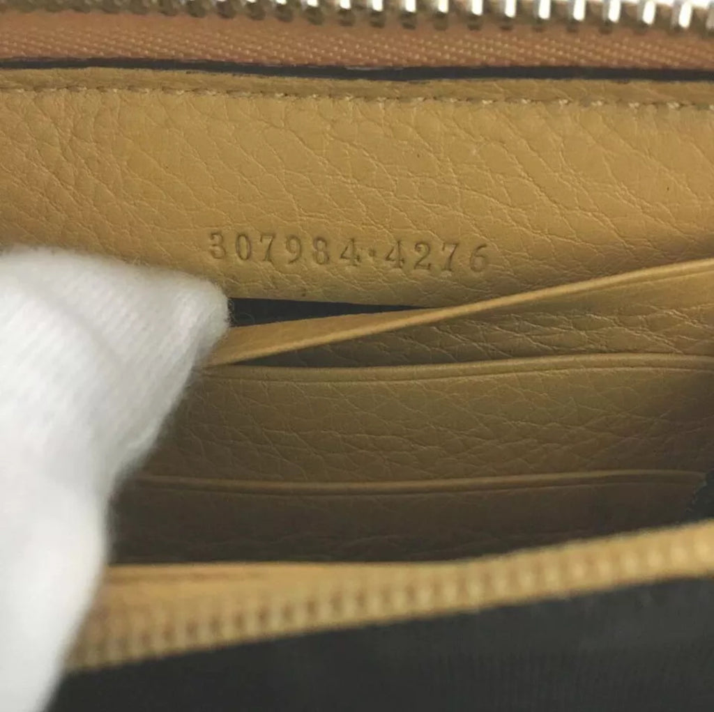 Preloved Gucci Bamboo Tassle GG Logo Canvas Long Wallet 00132025OP