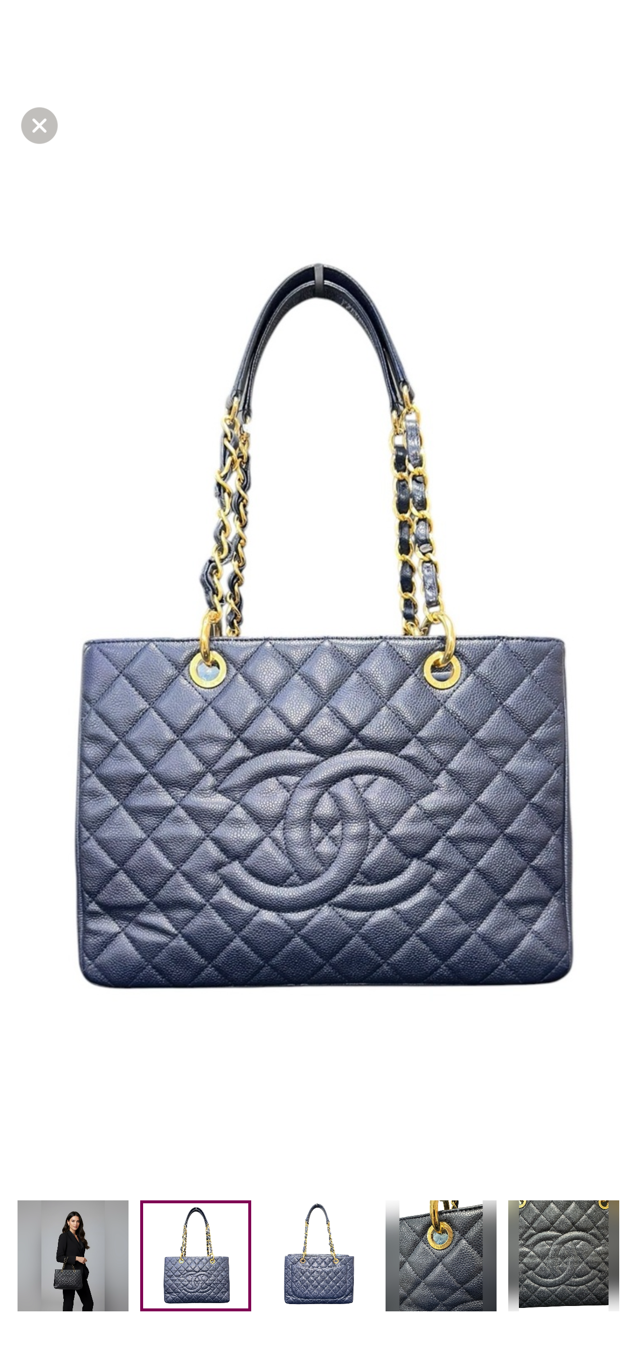 Preloved Chanel Grand Shopping Tote In Quilted Caviar Leather 00502025OPUL