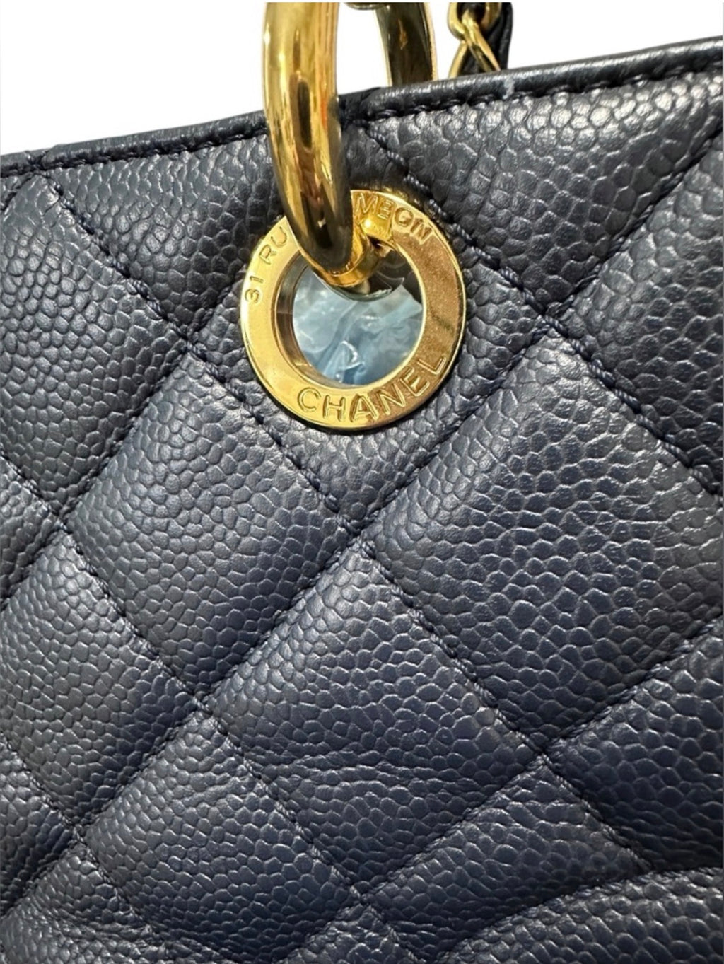 Preloved Chanel Grand Shopping Tote In Quilted Caviar Leather 00502025OPUL