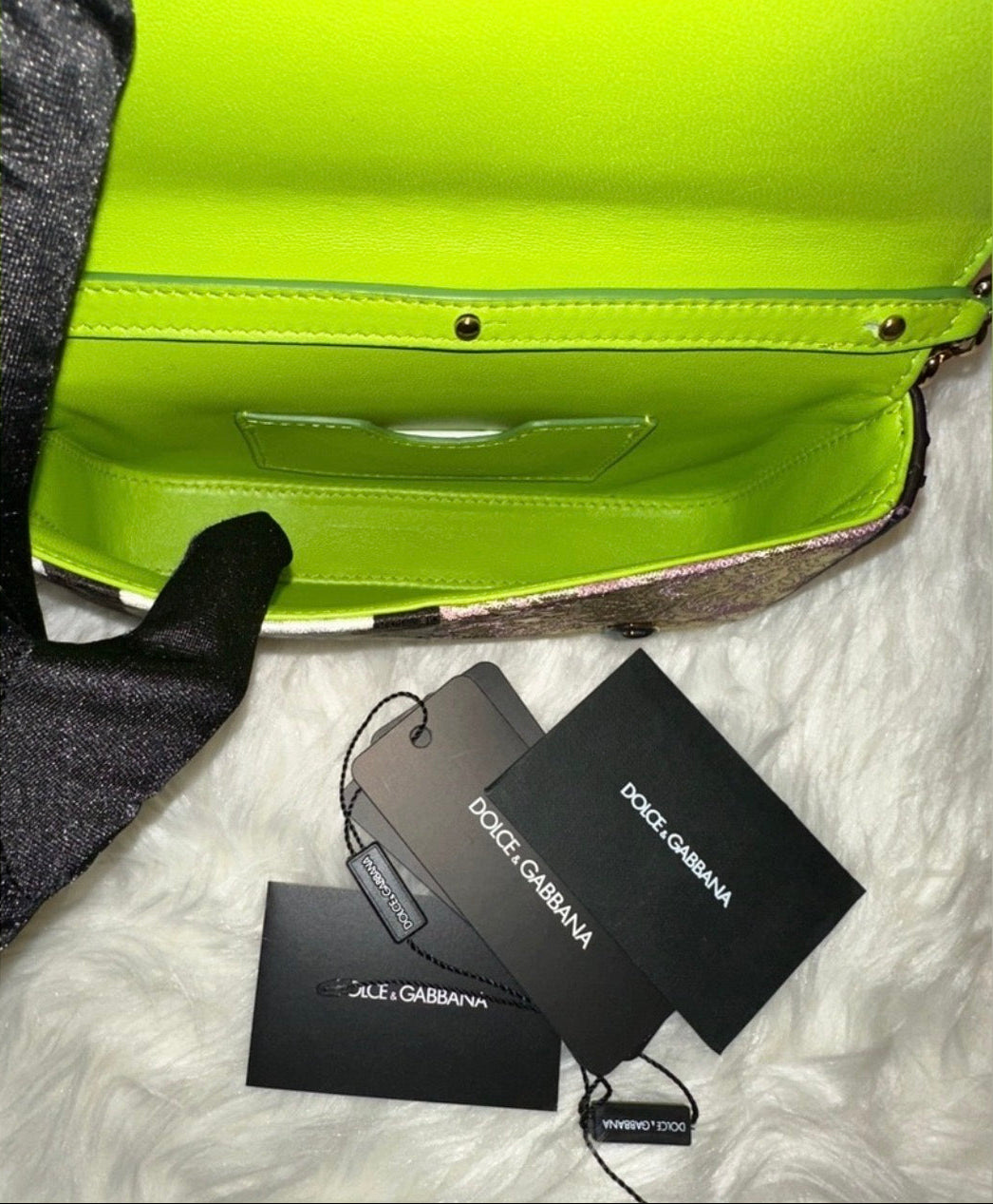 New Dolce & Gabbana Patchwork Girl’s Python Skin Convertible Crossbody (Full Set) 00672024OPUL