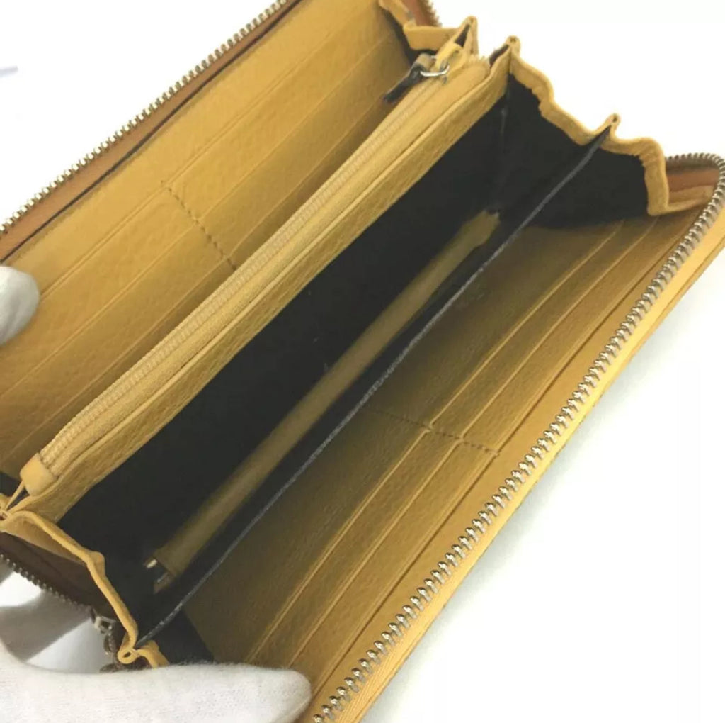 Preloved Gucci Bamboo Tassle GG Logo Canvas Long Wallet 00132025OP