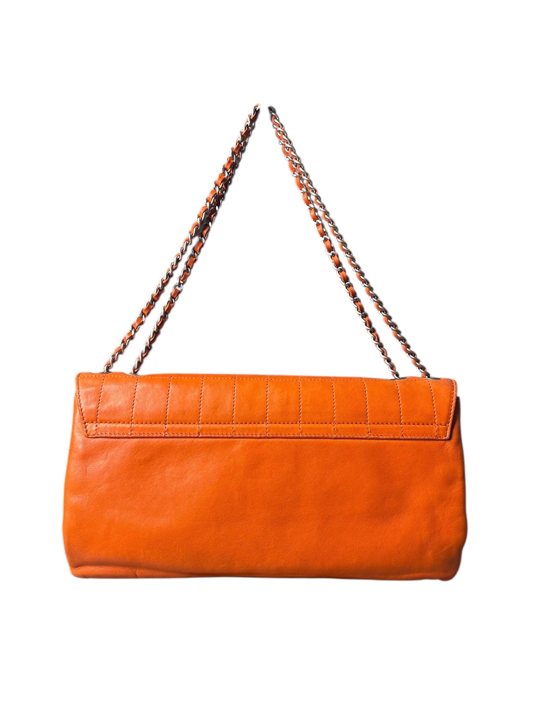 Preloved Chanel Chocolate Bar 2.55 Turnlock Bag Orange 00012026OPUL