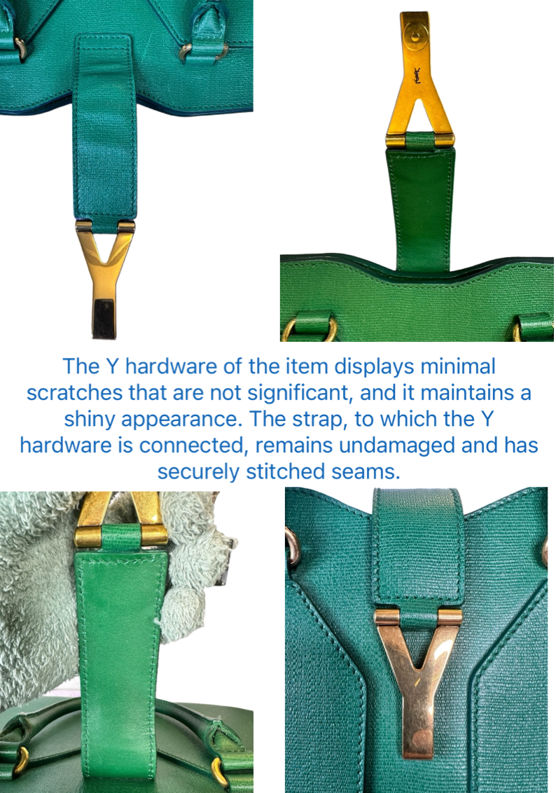 Preloved Saint Laurent YSL Full Grained Calfskin Leather Large Top Handle Satchel 00142024OPUL