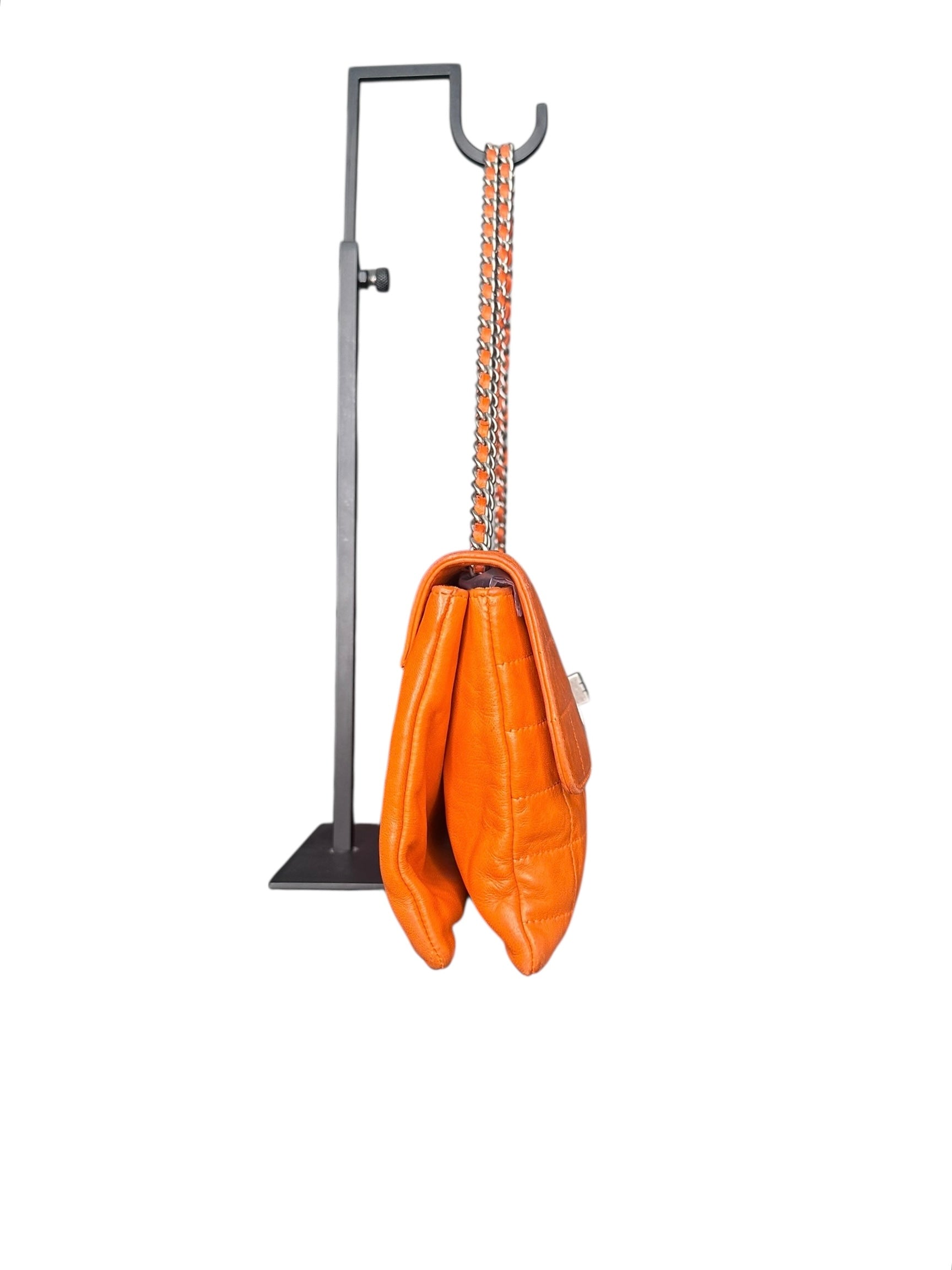 Preloved Chanel Chocolate Bar 2.55 Turnlock Bag Orange 00012026OPUL