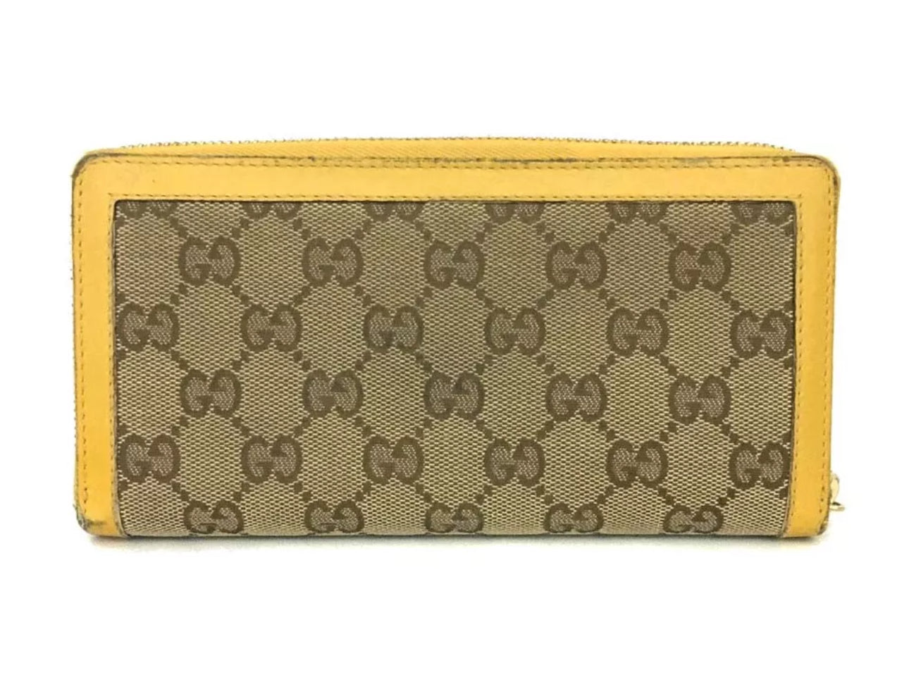 Preloved Gucci Bamboo Tassle GG Logo Canvas Long Wallet 00132025OP