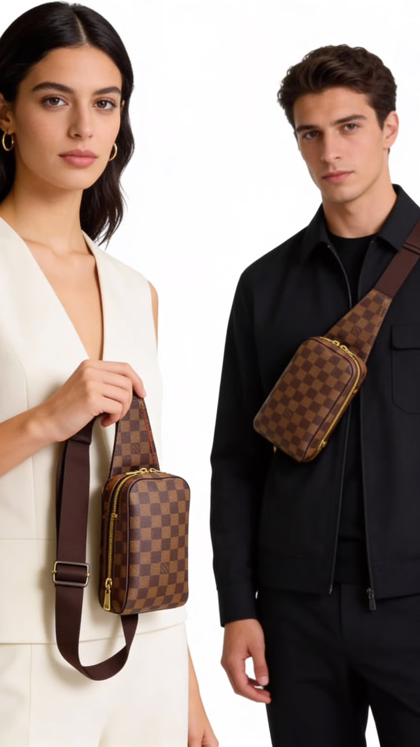 Preloved Louis Vuitton Geronimo in Damier Ebene 00302025OPUL