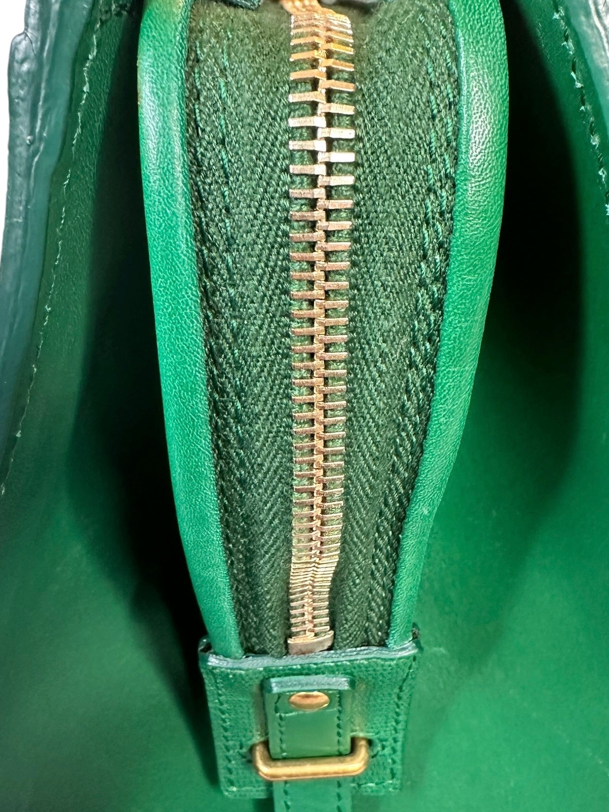 Preloved Saint Laurent YSL Full Grained Calfskin Leather Large Top Handle Satchel 00142024OPUL