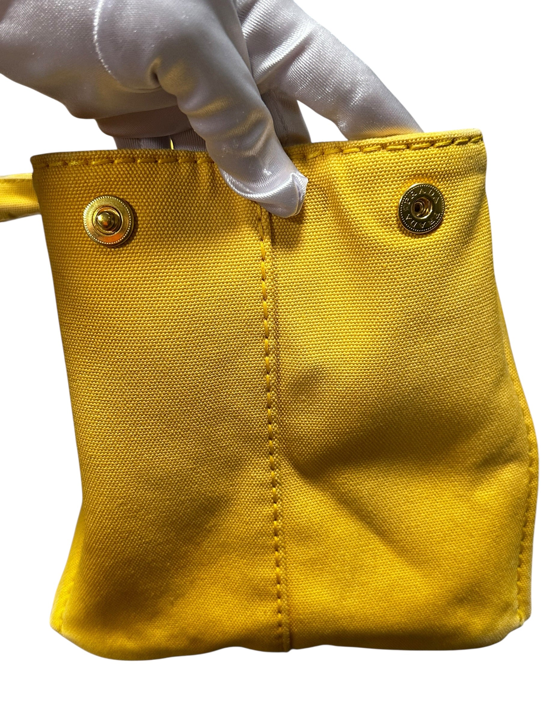 Prada Canapa Tote Ananas, (Med Size) 00152026OPUL