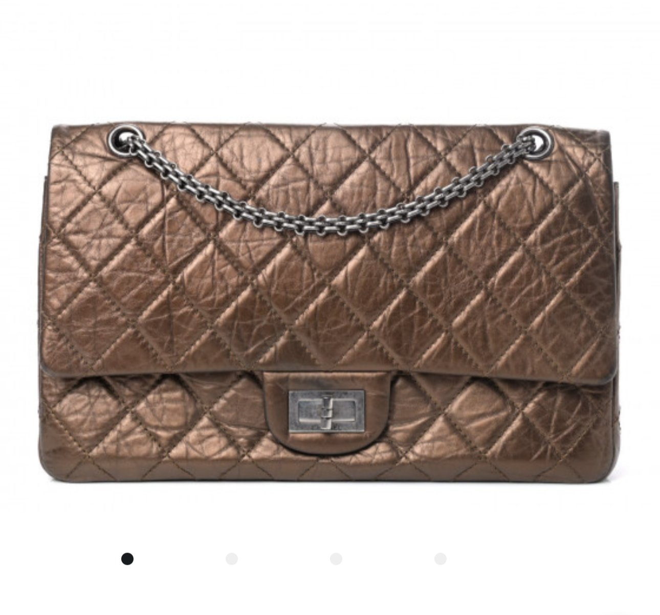 Preloved Chanel CC Double Flap Metallic Lambskin 2.55 Reissue 00072025OPUL