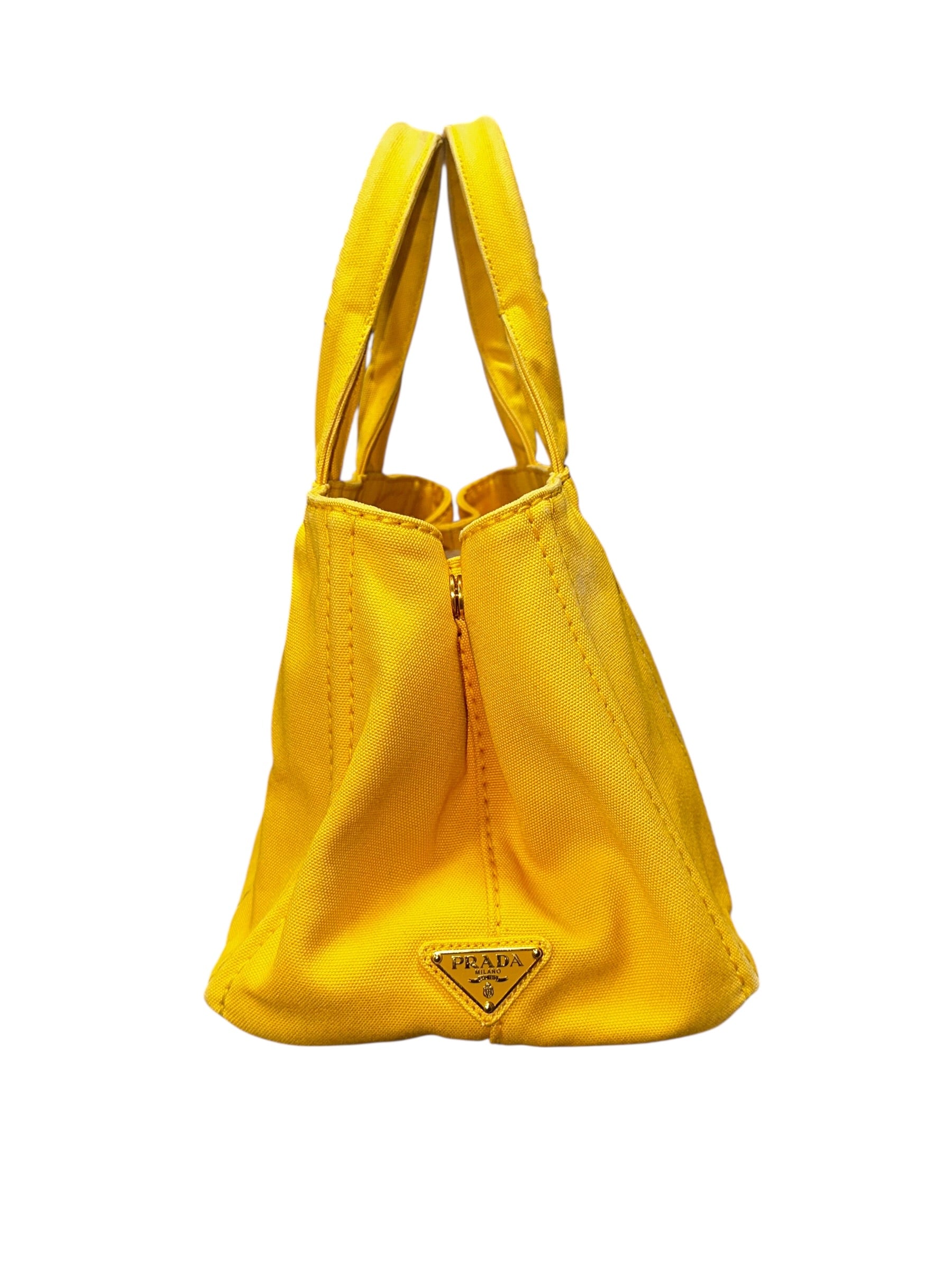 Prada Canapa Tote Ananas, (Med Size) 00152026OPUL