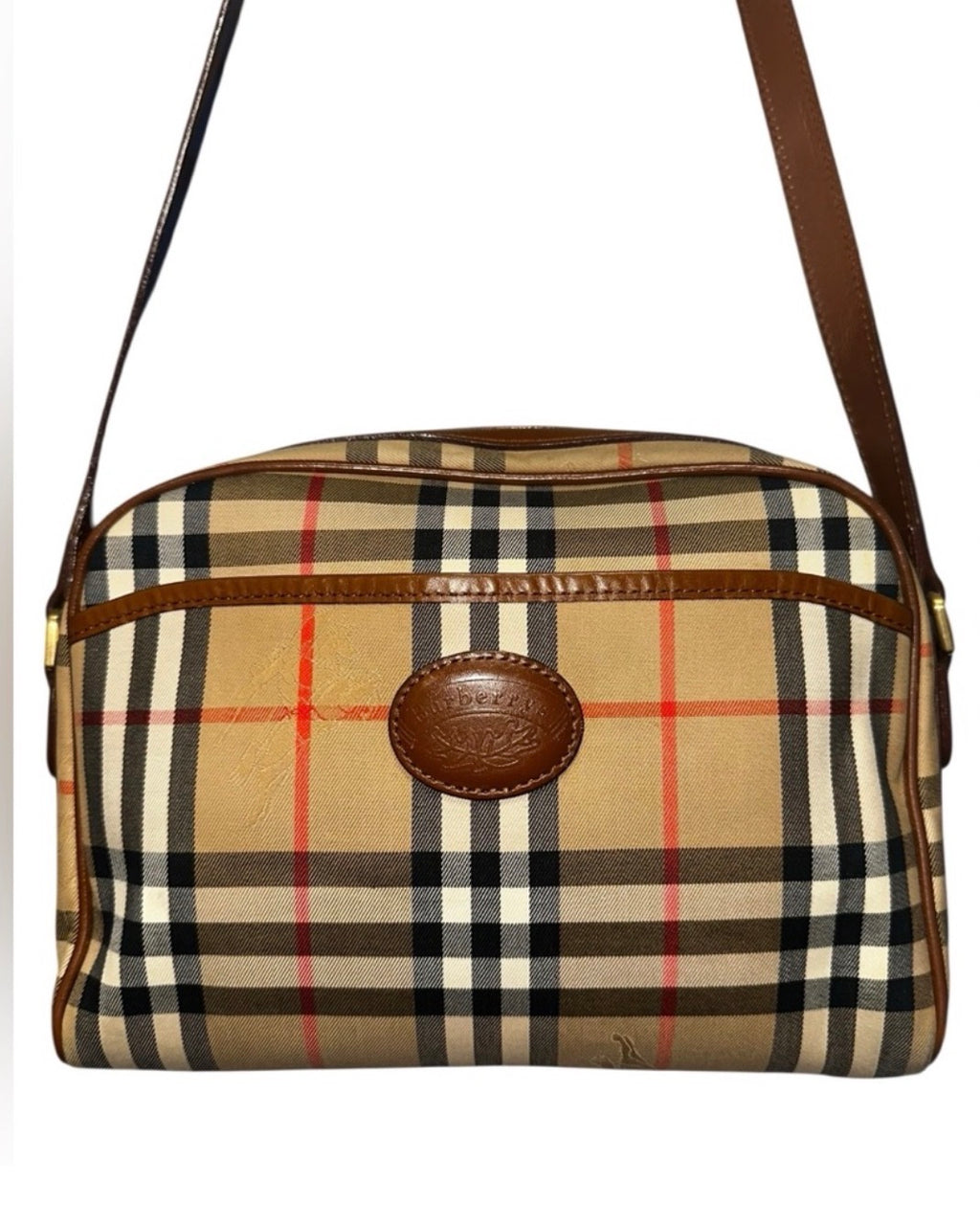 Preloved Burberry Nova Check Prorsum Camera Bag 00122026OPUL