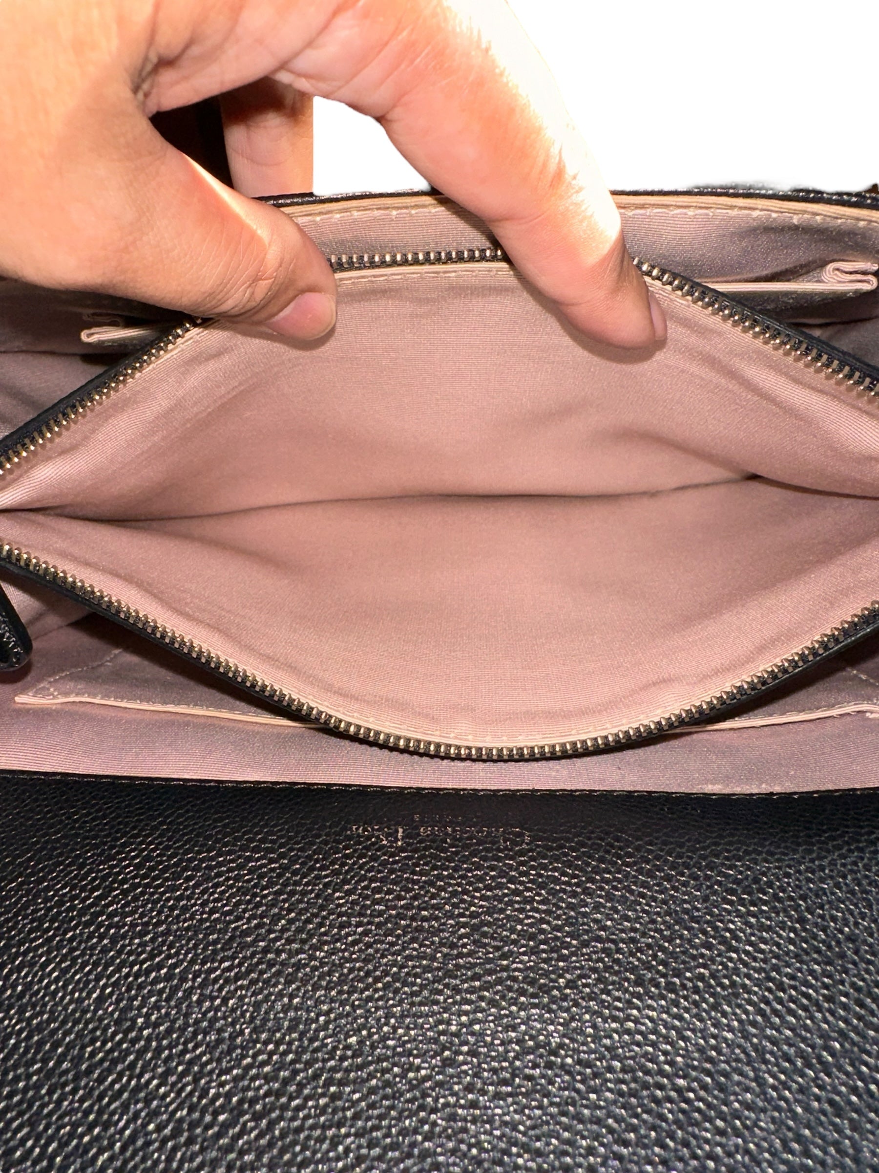 Preloved Christian Dior CD Diorama Black Caviar Leather, Large 01862024OPUL