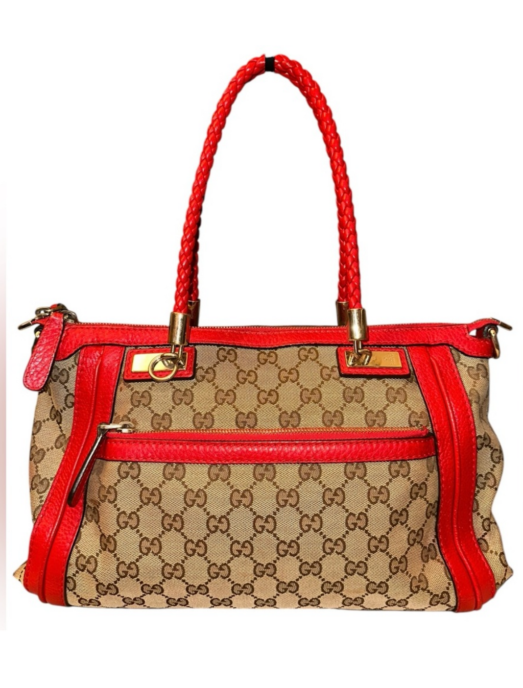 Preloved Gucci GG Braided Top Handle Bamboo Two Way Bag 03032024OPUL