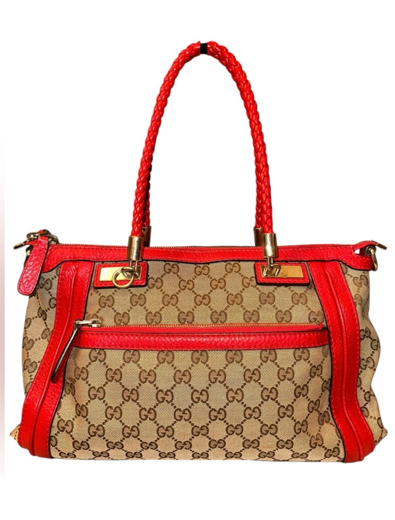 Preloved Gucci GG Braided Top Handle Bamboo Two Way Bag 03032024OPUL