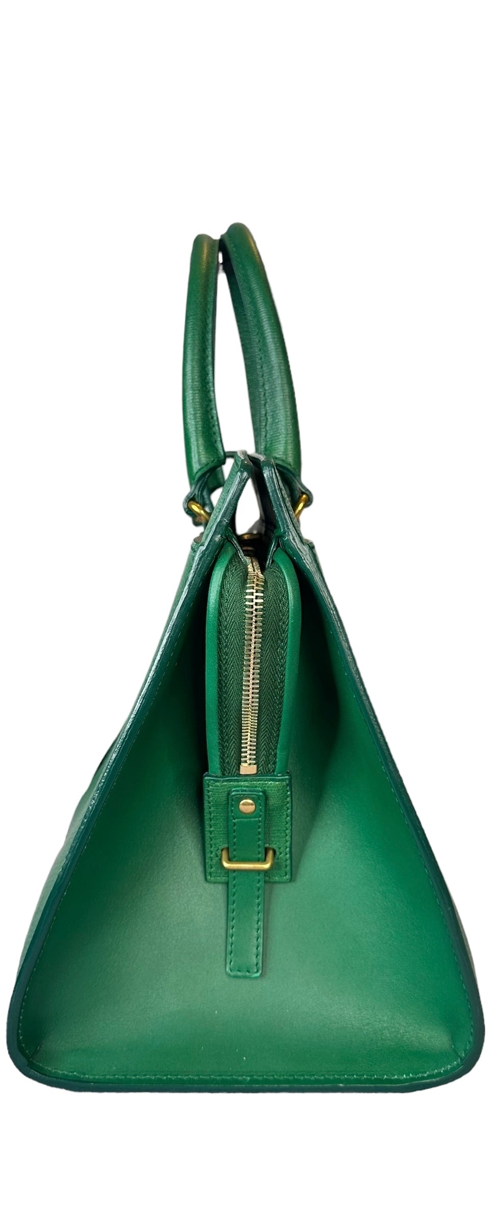 Preloved Saint Laurent YSL Full Grained Calfskin Leather Large Top Handle Satchel 00142024OPUL