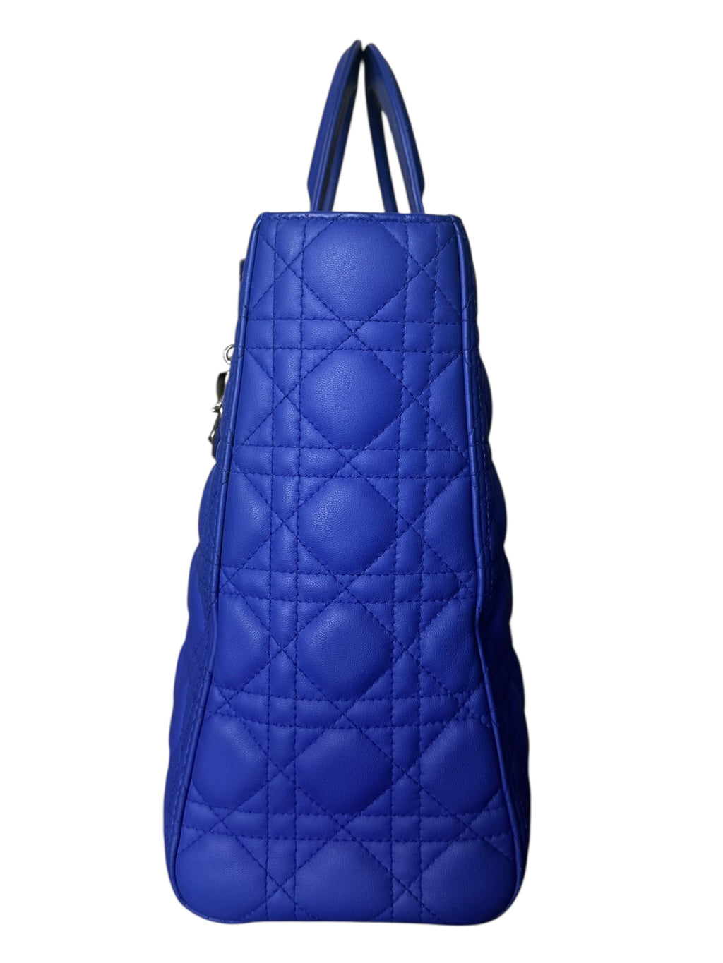 Preloved Christian Dior’s Lady Dior in Electric Blue Lambskin Leather, Large 0018206OPUL
