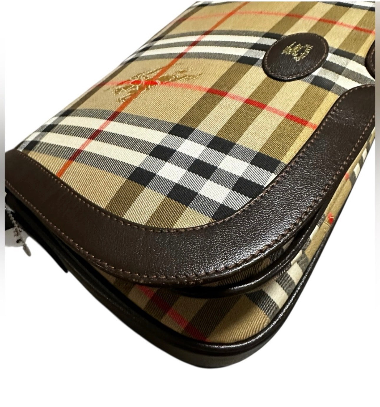 Preloved Burberry Nova Check Shoulder Bag (Saddle Bag) 00042026OPUL