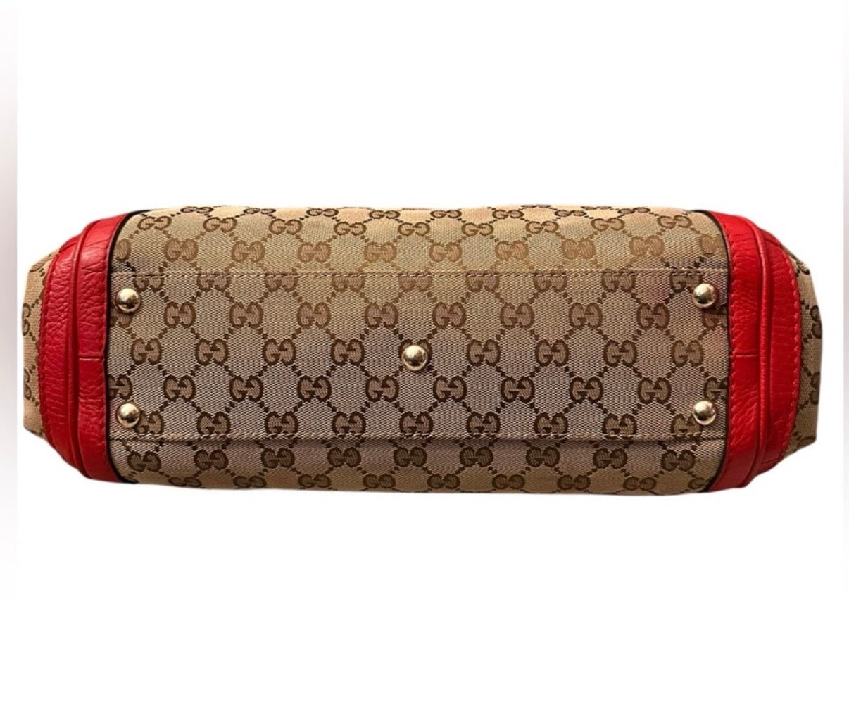 Preloved Gucci GG Braided Top Handle Bamboo Two Way Bag 03032024OPUL