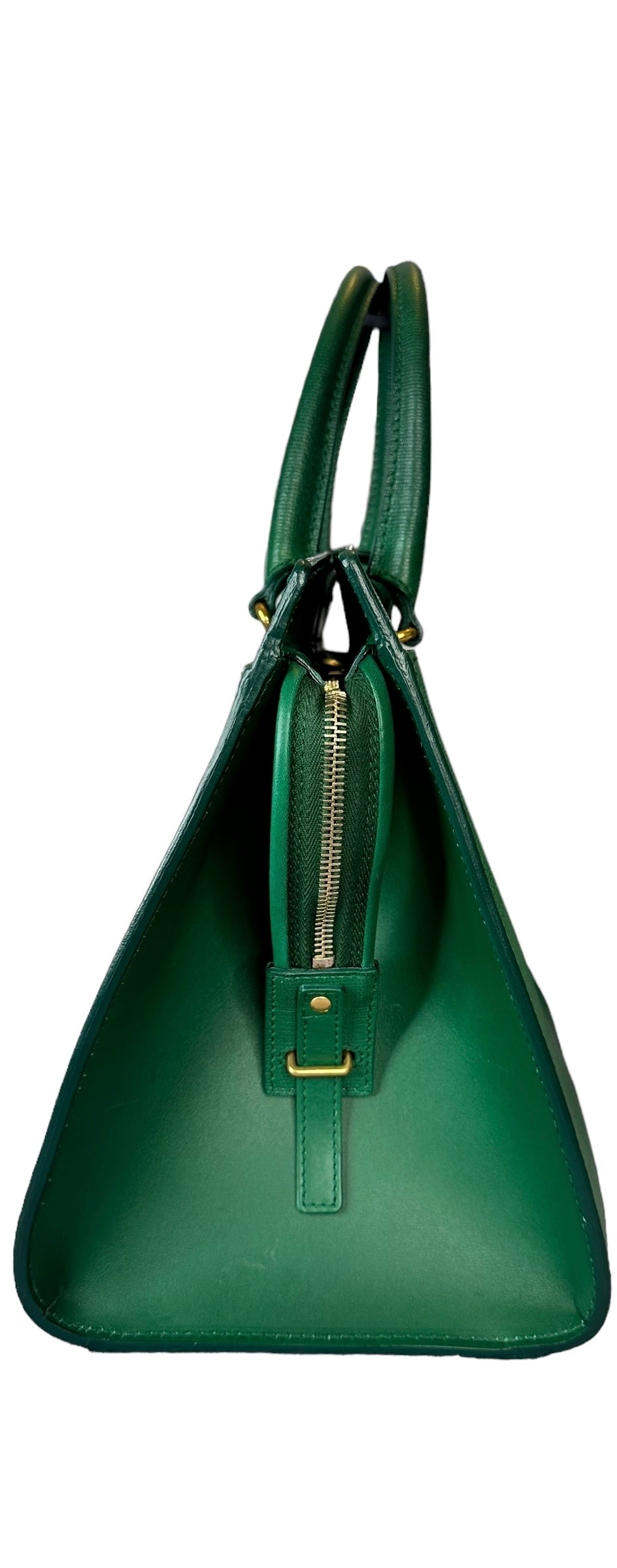 Preloved Saint Laurent YSL Full Grained Calfskin Leather Large Top Handle Satchel 00142024OPUL