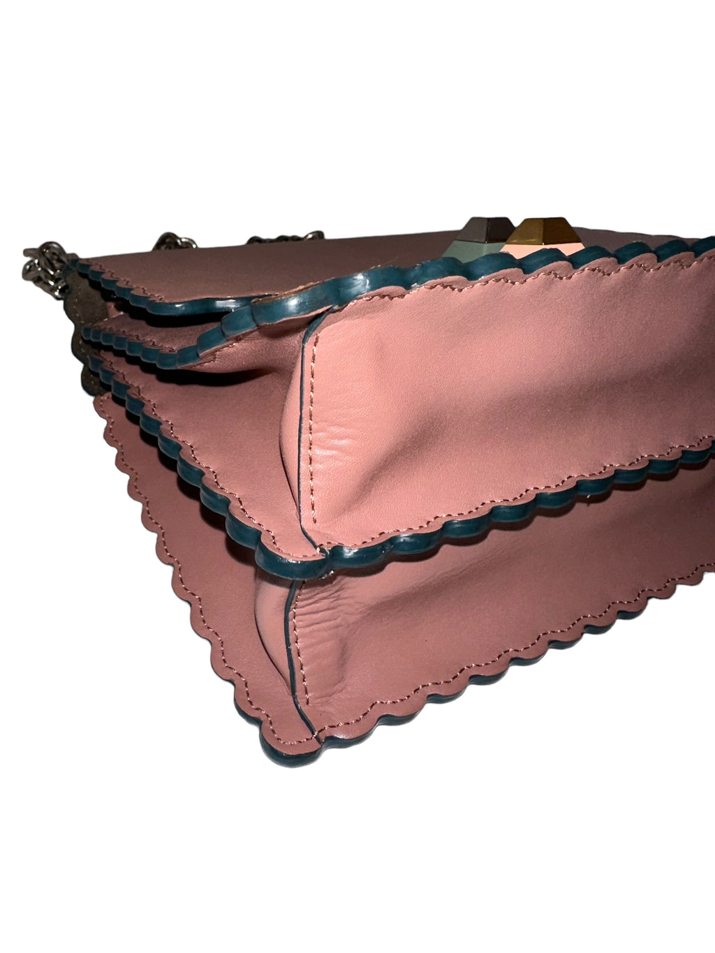 Preloved Fendi Vitello Liberty Scalloped Studded Small Kan 02352024OPUL