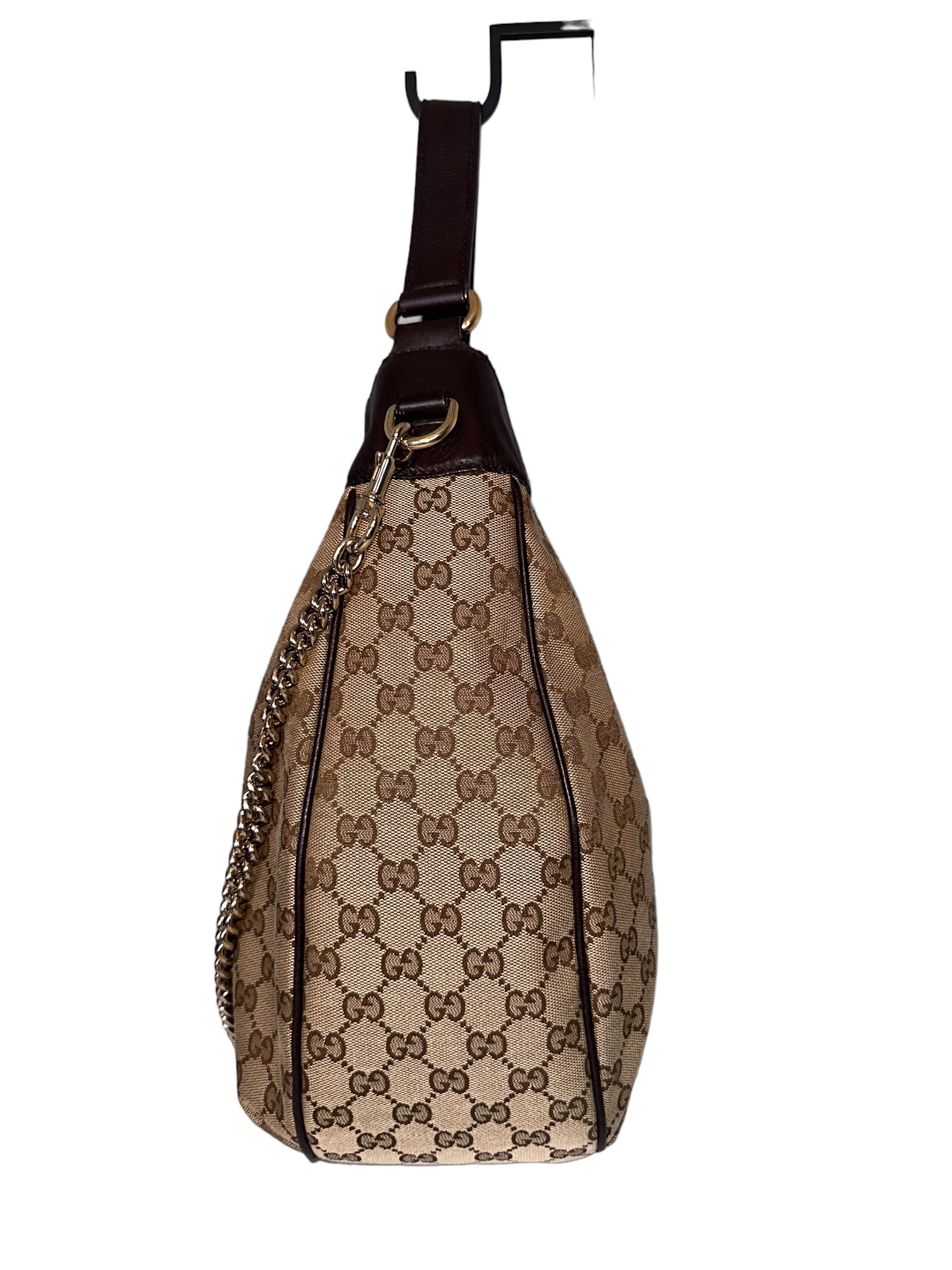 Preloved Gucci GG Supreme Hobo Chain Bag 02042024OPUL