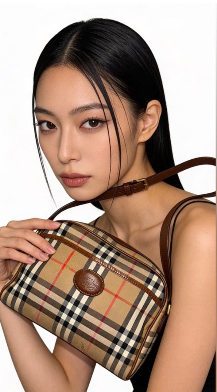 Preloved Burberry Nova Check Prorsum Camera Bag 00122026OPUL