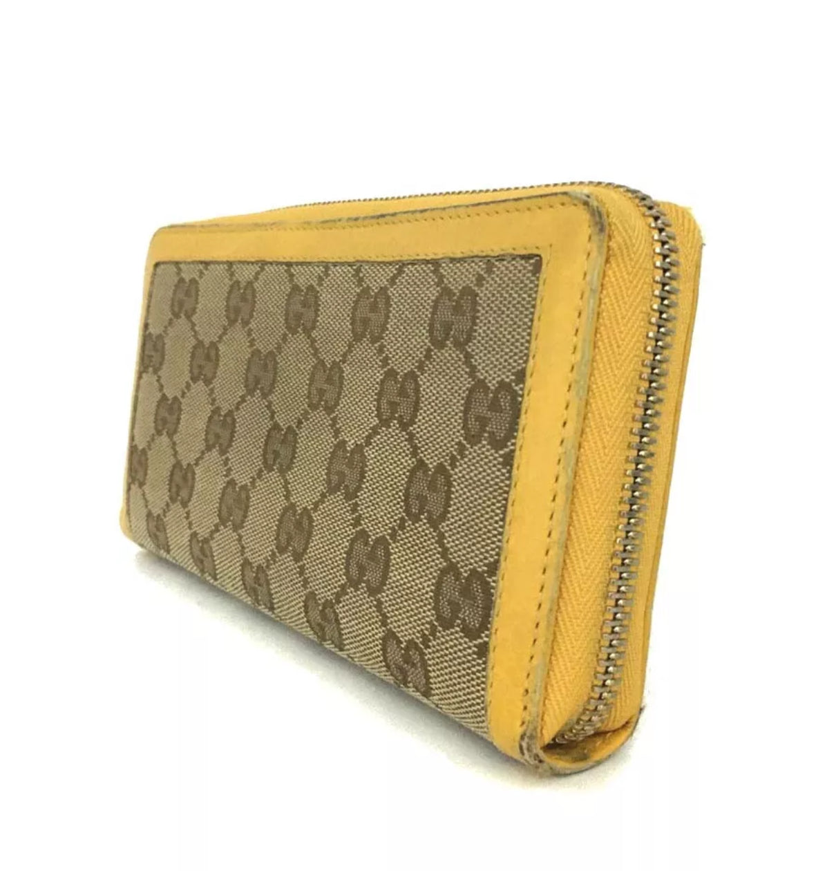 Preloved Gucci Bamboo Tassle GG Logo Canvas Long Wallet 00132025OP