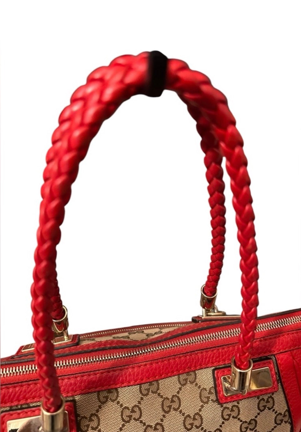 Preloved Gucci GG Braided Top Handle Bamboo Two Way Bag 03032024OPUL