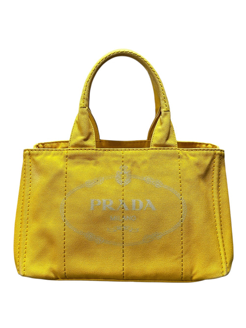 Prada Canapa Tote Ananas, (Med Size) 00152026OPUL