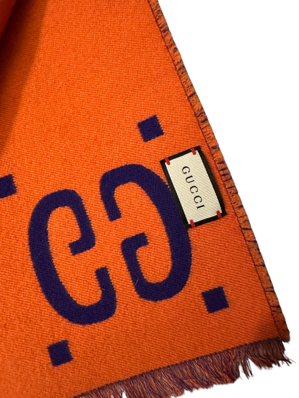Preloved Gucci Jumbo GG Logo Wool Scarf 02622024OPUL