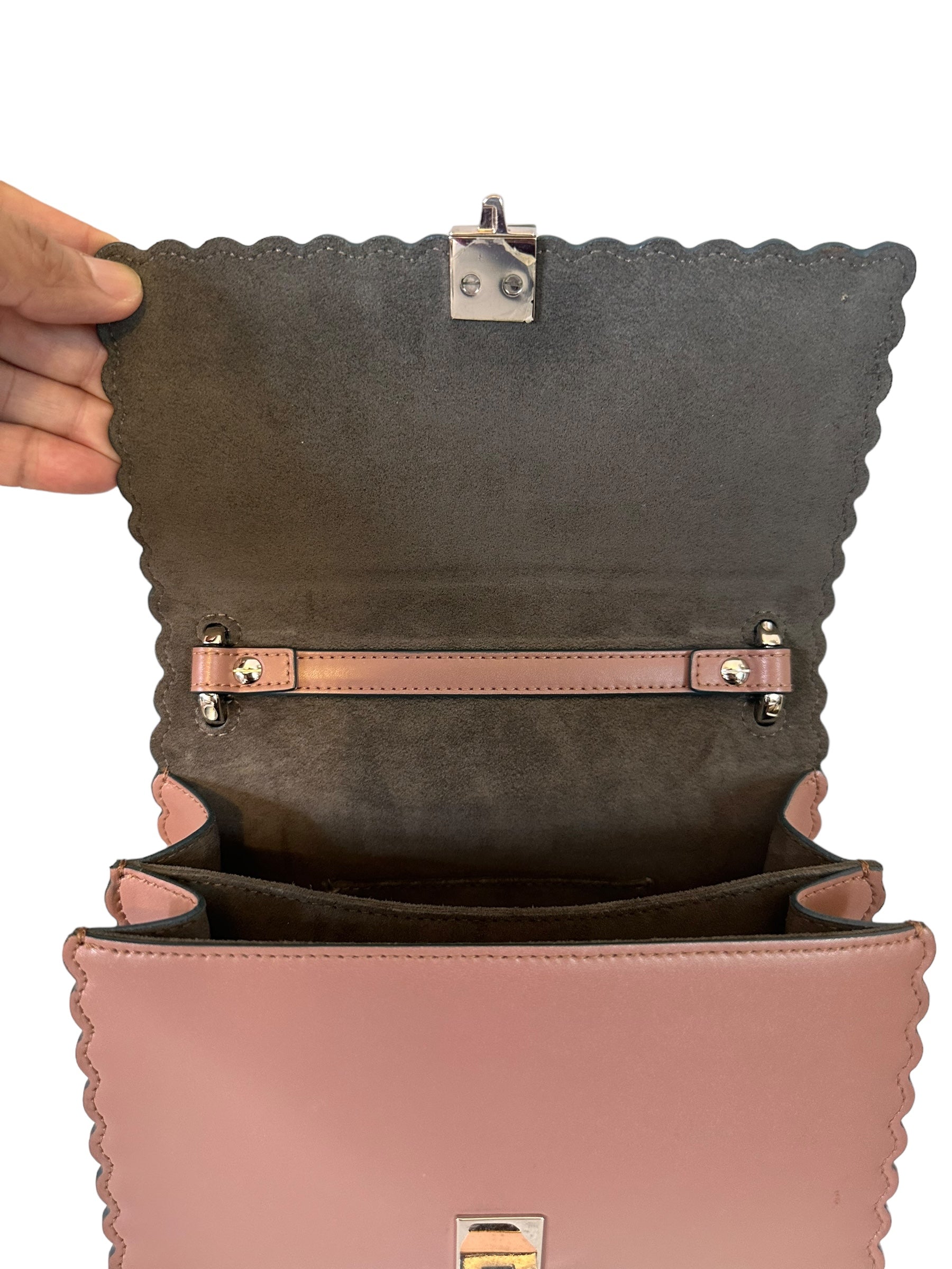 Preloved Fendi Vitello Liberty Scalloped Studded Small Kan 02352024OPUL